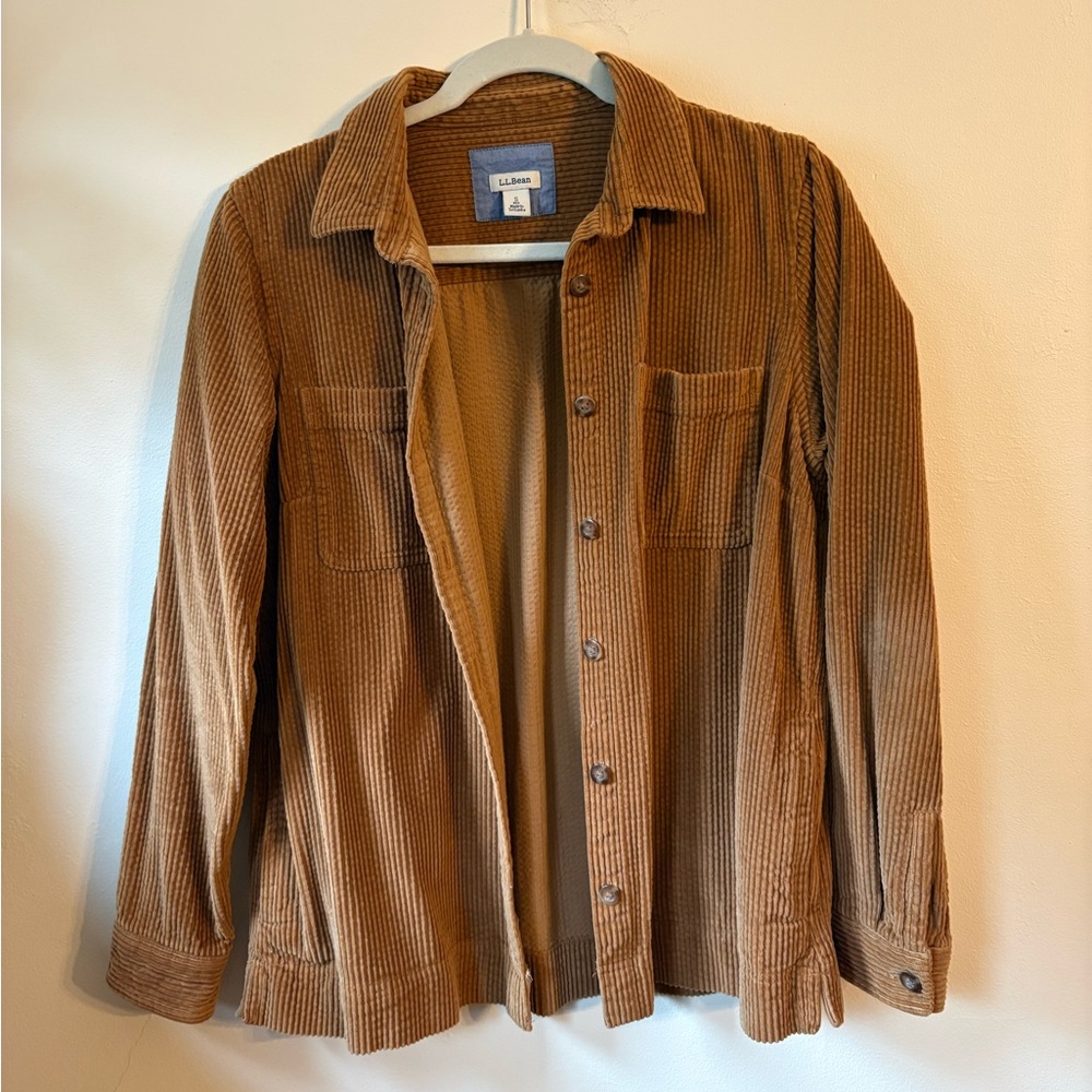 L.L. Bean Tan Corduroy Shirt Jacket